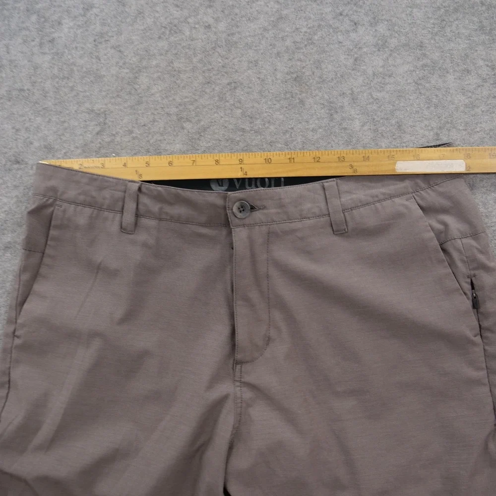 Vuori Aim Pants Mens 34 Brown Slim Fit Performance Travel Stretch Chino
